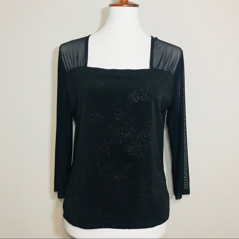 NWOT CAROL ROSE Beaded Formal Top Size Medium